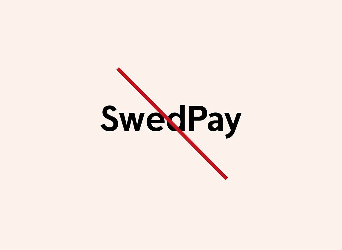 Skriv alltid ut “Swedbank Pay”. Se till att alltid skriva ut ”Swedbank Pay” i text när du refererar till oss. Använd aldrig förkortningar som ”Pay”, ”S-Pay” eller ”Swed-Pay”.
